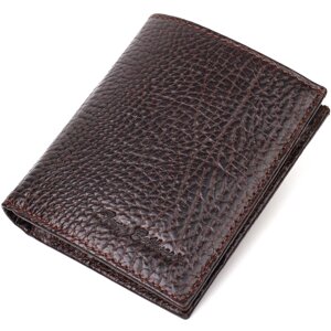 Маленький гаманець зі зручним функціоналом із натуральної шкіри Tony Bellucci 22068 Коричневий