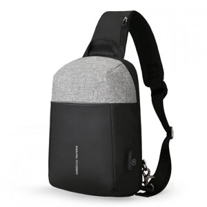 Рюкзак на одне плече Mark Ryden MR7000 Contrast (Чорно-сірий)