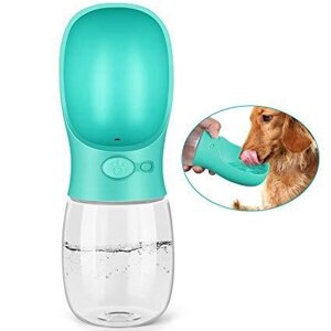 Портативна поїлка SUNROZ Dog Bottle прогулянкова пляшка для собак 350 мл Блакитна