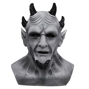 Реалістична латексна маска "Демон Азазель" ручної роботи на Хеллоуїн 54*40*25 см MOLEZU