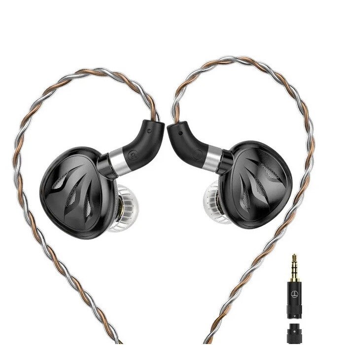 Планарні навушники TRN RoseFinch зі змінним аудіороз'ємом 3,5 мм (Чорний) від компанії Універсальний Інтернет-магазин POPULAR - фото 1