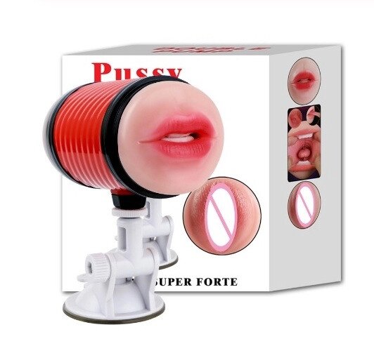 Подвійний реалістичний чоловічий 3D мастурбатор на потужній присоску (вагіна + ротик) Pussy від компанії Універсальний Інтернет-магазин POPULAR - фото 1
