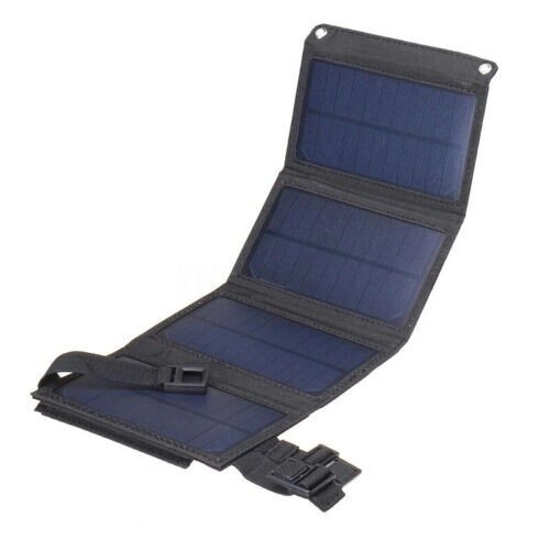Портативна вологостійка сонячна панель Solar panel 15W 1xUSB С01549 (Чорний) від компанії Універсальний Інтернет-магазин POPULAR - фото 1