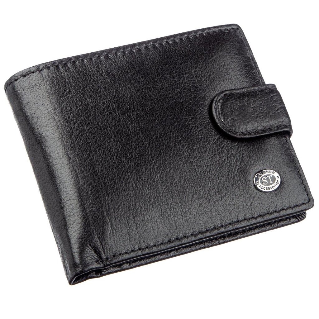 Портмоне для чоловіків із натуральної шкіри ST Leather 18835 Чорний від компанії Універсальний Інтернет-магазин POPULAR - фото 1