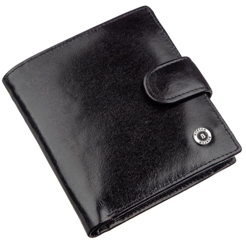 Практичний чоловічий гаманець Boston 18815 Чорний від компанії Універсальний Інтернет-магазин POPULAR - фото 1