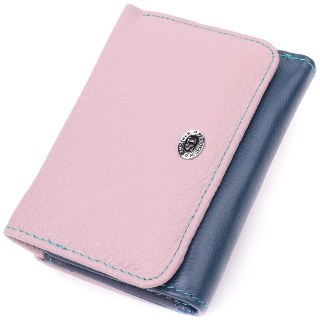 Практичний гаманець для дівчат із натуральної шкіри ST Leather 22496 Різнобарвний від компанії Універсальний Інтернет-магазин POPULAR - фото 1