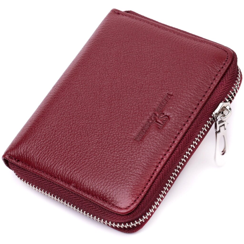 Практичний гаманець для жінок із натуральної шкіри ST Leather 22450 Бордовий від компанії Універсальний Інтернет-магазин POPULAR - фото 1