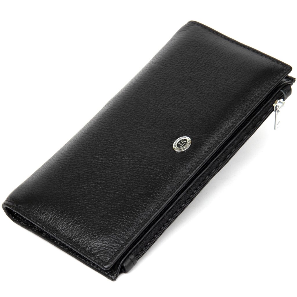 Практичний жіночий шкіряний гаманець ST Leather 19378 Чорний від компанії Універсальний Інтернет-магазин POPULAR - фото 1
