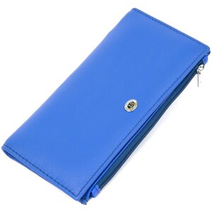 Практичний шкіряний гаманець ST Leather 19379 Блакитний