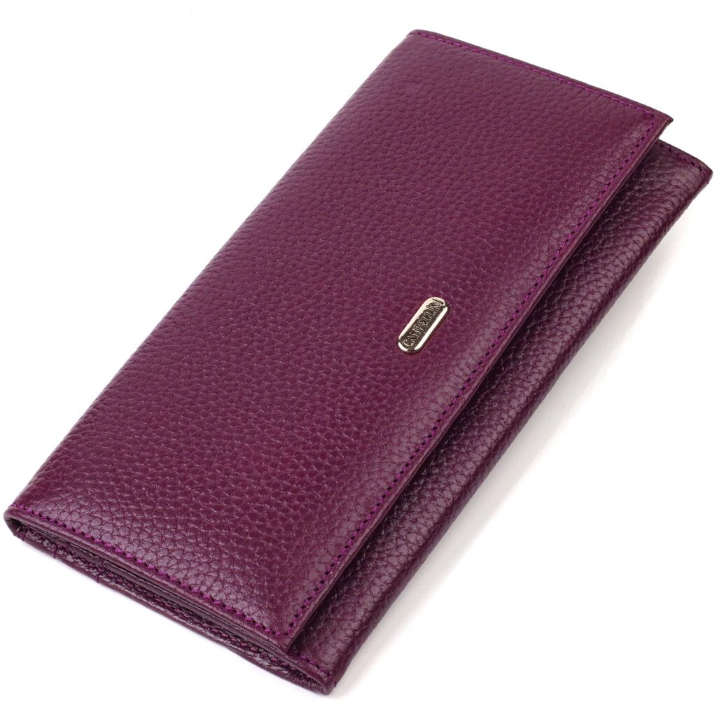 Привабливий жіночий гаманець із натуральної шкіри CANPELLINI 21831 Бузковий від компанії Універсальний Інтернет-магазин POPULAR - фото 1