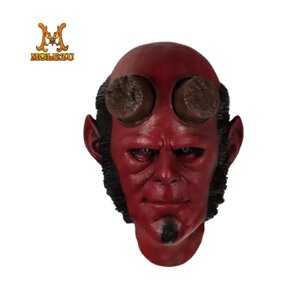 Реалістична латексна маска для Хеллоуїна ручної роботи Хеллбой / Hellboy (M10342) MOLEZU