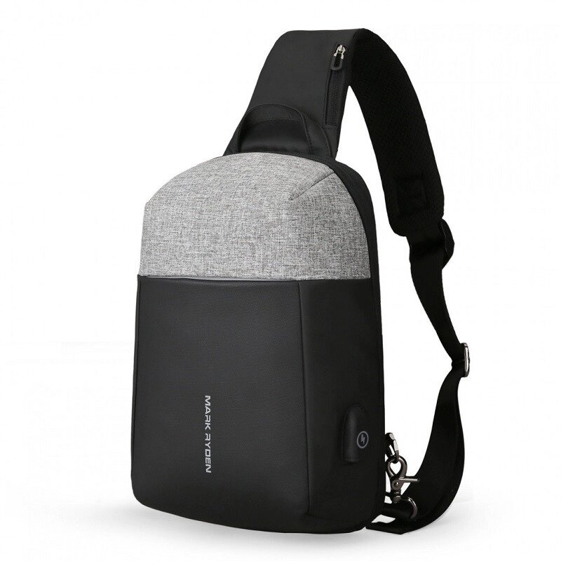 Рюкзак на одне плече Mark Ryden MR7000 Contrast (Чорно-сірий) від компанії Універсальний Інтернет-магазин POPULAR - фото 1