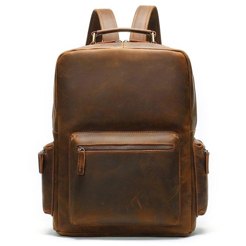 Рюкзак вінтажний для ноутбука Vintage 14712 шкіряний Коричневий від компанії Універсальний Інтернет-магазин POPULAR - фото 1