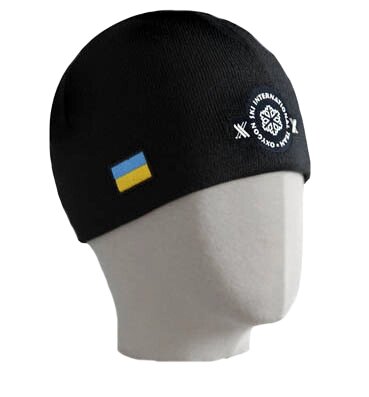 Шапка чоловіча в'язана OXYGON FLAG Україна Чорний One Size (56-60) від компанії Універсальний Інтернет-магазин POPULAR - фото 1