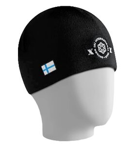 Шапка чоловіча в'язана OXYGON FLAG Фінляндія Чорний One Size (56-60)