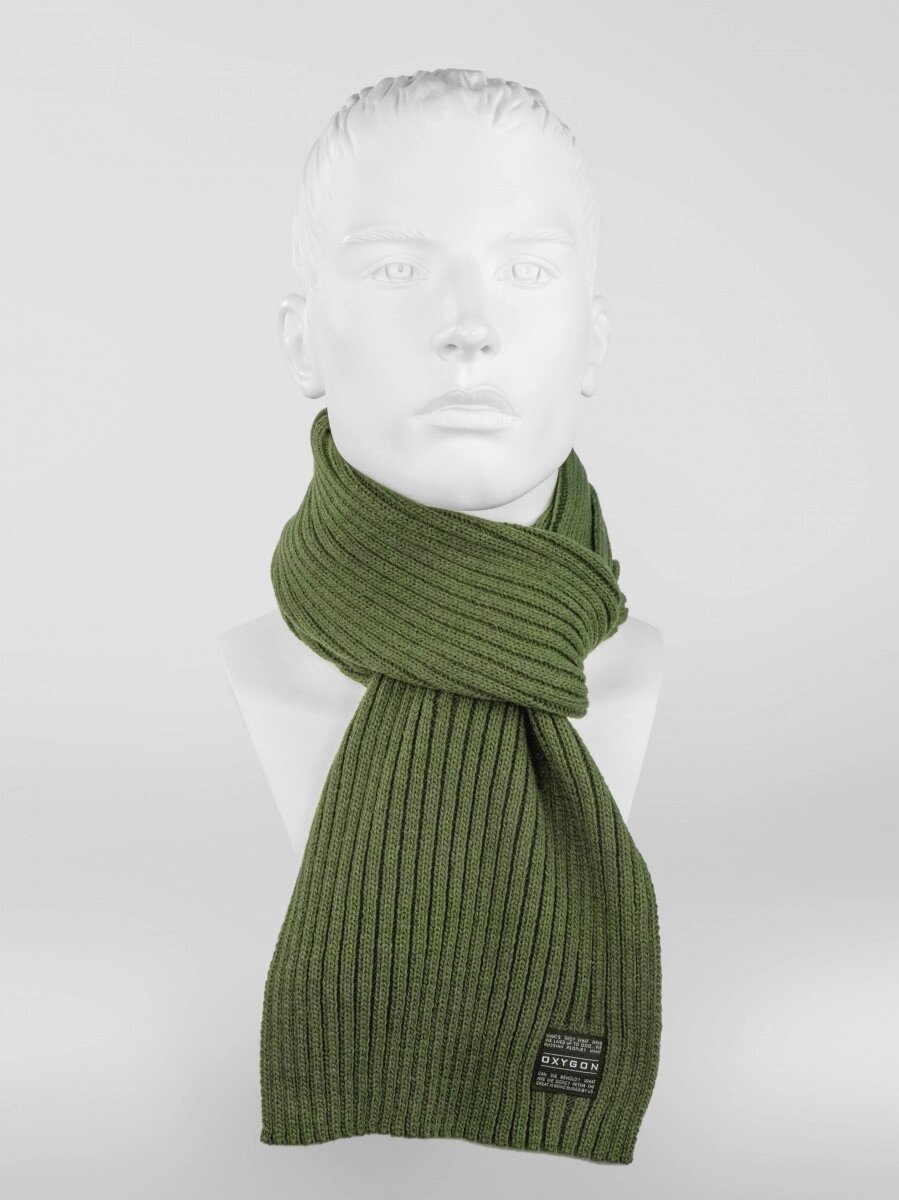 Шарф чоловічий із пряжі OXYGON VALDAI SCARF 20,5 x 160 см Хакі від компанії Універсальний Інтернет-магазин POPULAR - фото 1