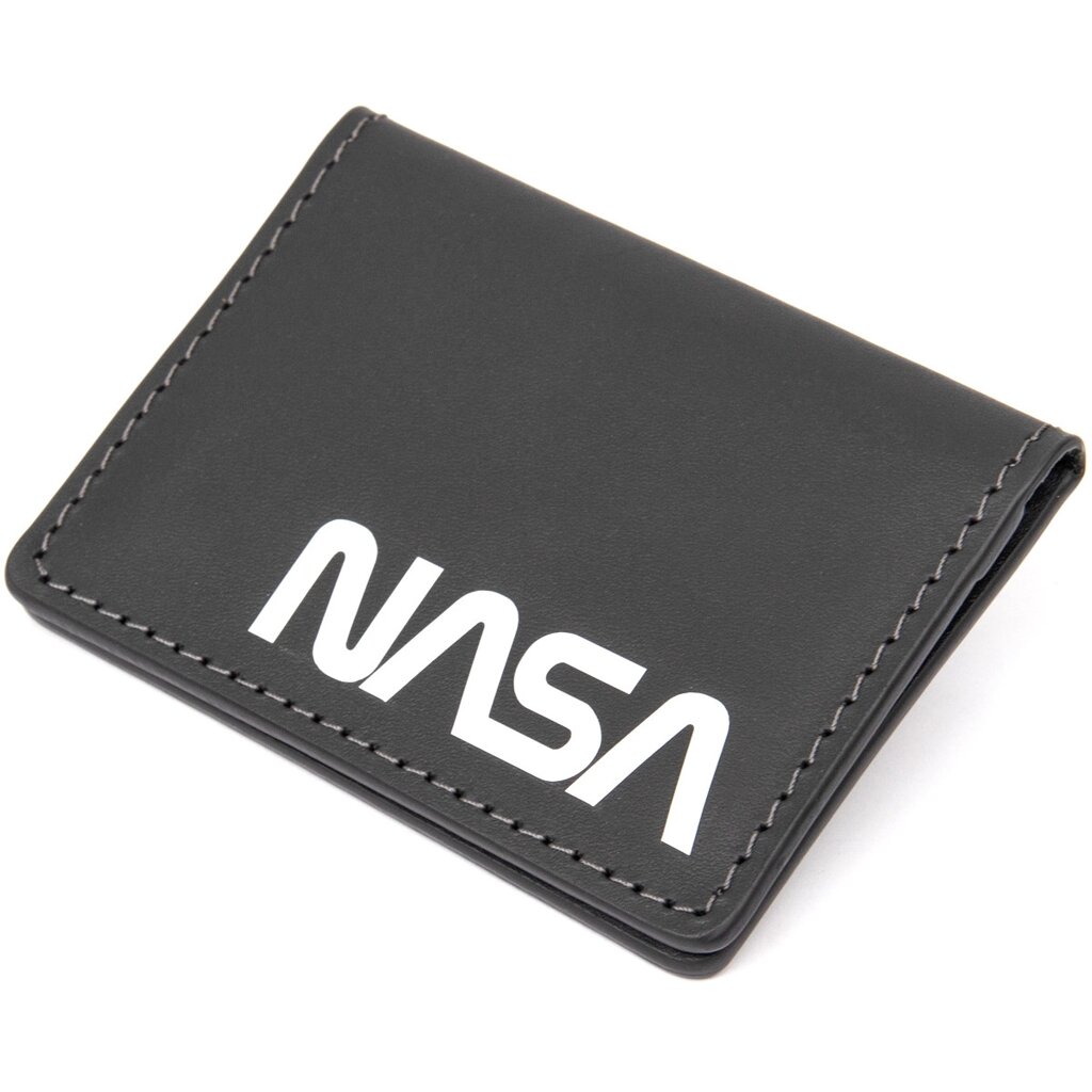 Шкіряна обкладинка для автодокументів з логотипом NASA GRANDE PELLE 11490 Чорний від компанії Універсальний Інтернет-магазин POPULAR - фото 1