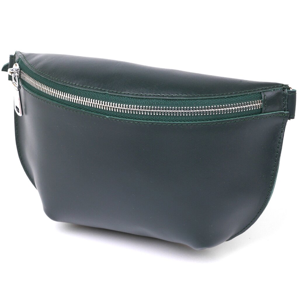 Шкіряна жіноча сумка на пояс Shvigel 16390 Зелений від компанії Універсальний Інтернет-магазин POPULAR - фото 1