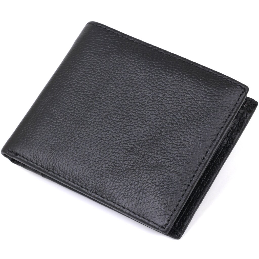 Шкіряний чоловічий гаманець Vintage 20475 Чорний від компанії Універсальний Інтернет-магазин POPULAR - фото 1