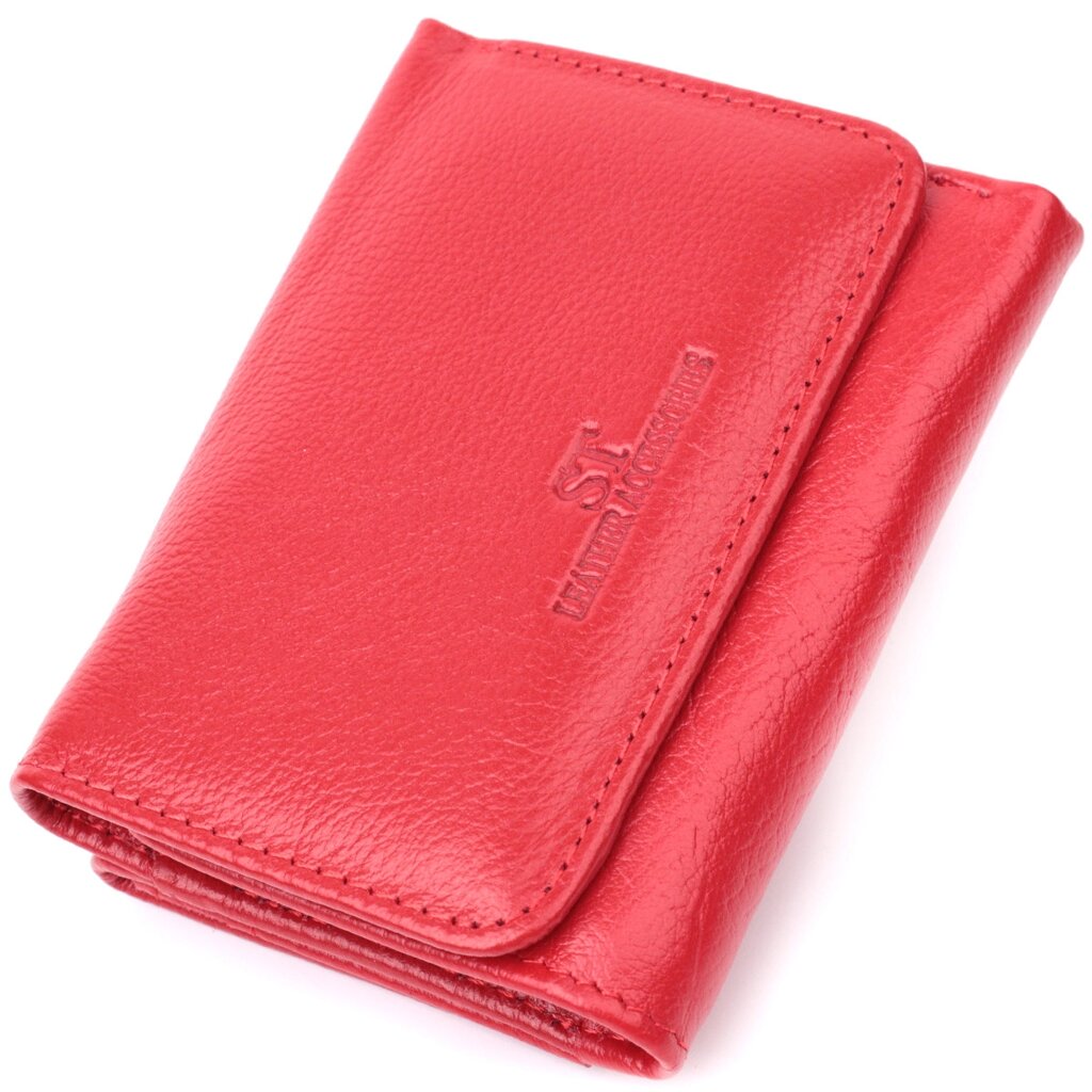 Шкіряний яскравий гаманець для жінок ST Leather 22505 Червоний від компанії Універсальний Інтернет-магазин POPULAR - фото 1
