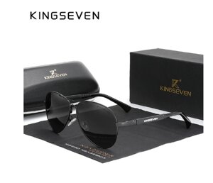 Фірмові сонцезахисні окуляри з титанового сплаву з градієнтними лінзами N7730 KINGSEVEN Італія Сірий