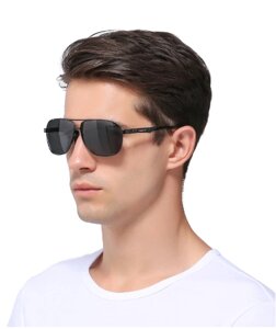 Солнцезащитные очки Авиатор в классической оправе с поляризованными линзами N7188 KINGSEVEN DESIGN Коричневый