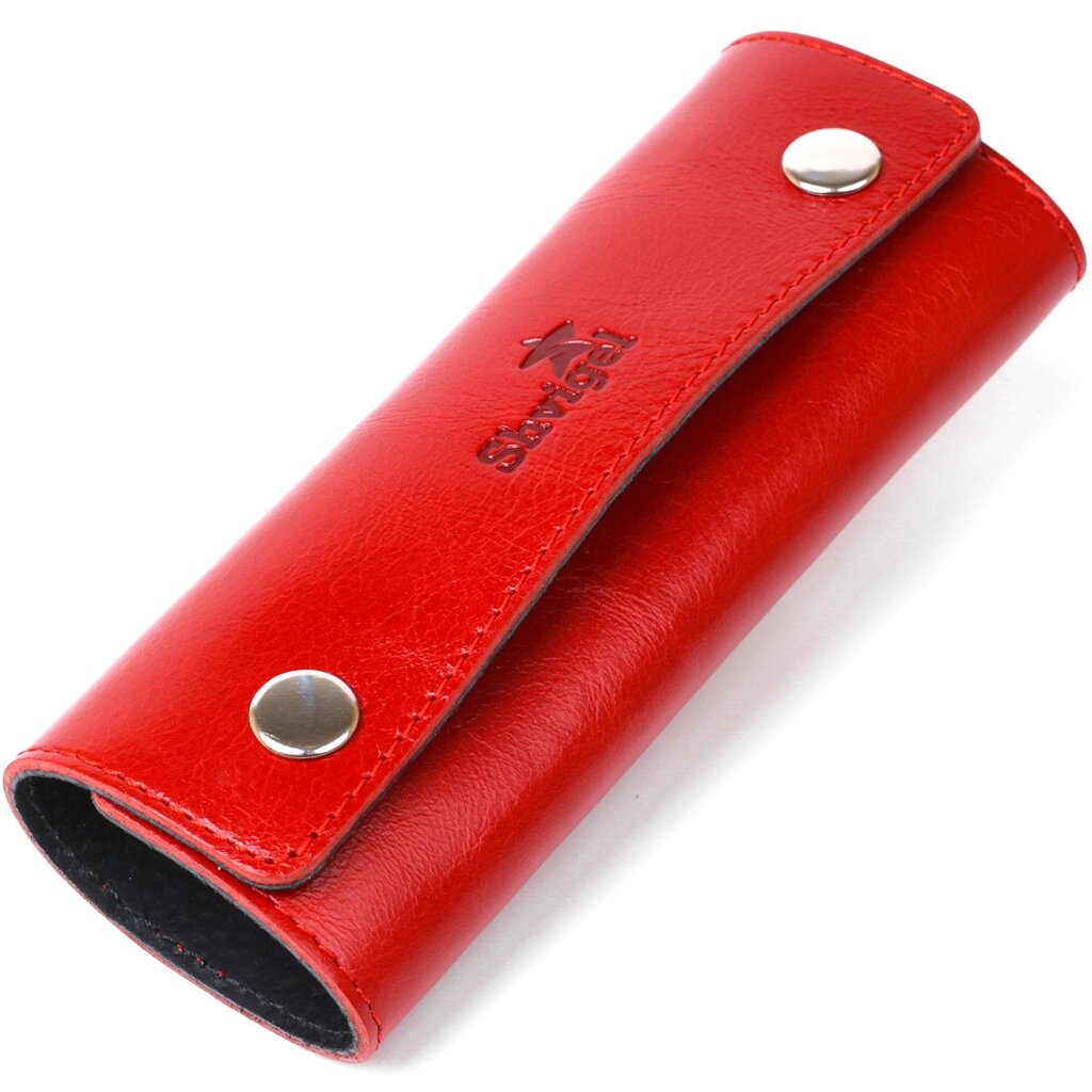 Стильна жіноча шкіряна ключниця Shvigel 16530 Червоний від компанії Універсальний Інтернет-магазин POPULAR - фото 1