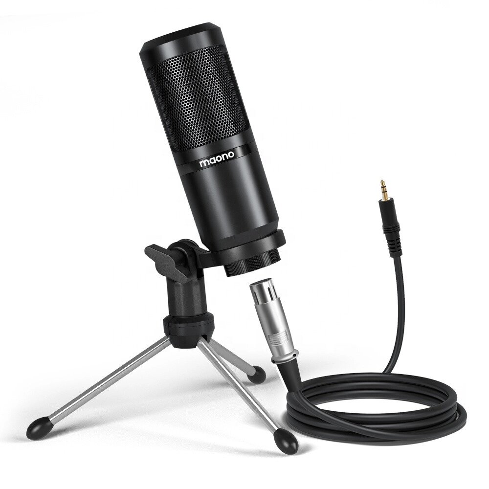 Студійний конденсаторний мікрофон Maono AU-PM360TR (Чорний) від компанії Універсальний Інтернет-магазин POPULAR - фото 1