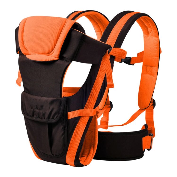 Сумка-кенгуру SUNROZ BP-14 Baby Carrier рюкзак для перенесення дитини Чорно-жовтогарячий (SUN0978) від компанії Універсальний Інтернет-магазин POPULAR - фото 1