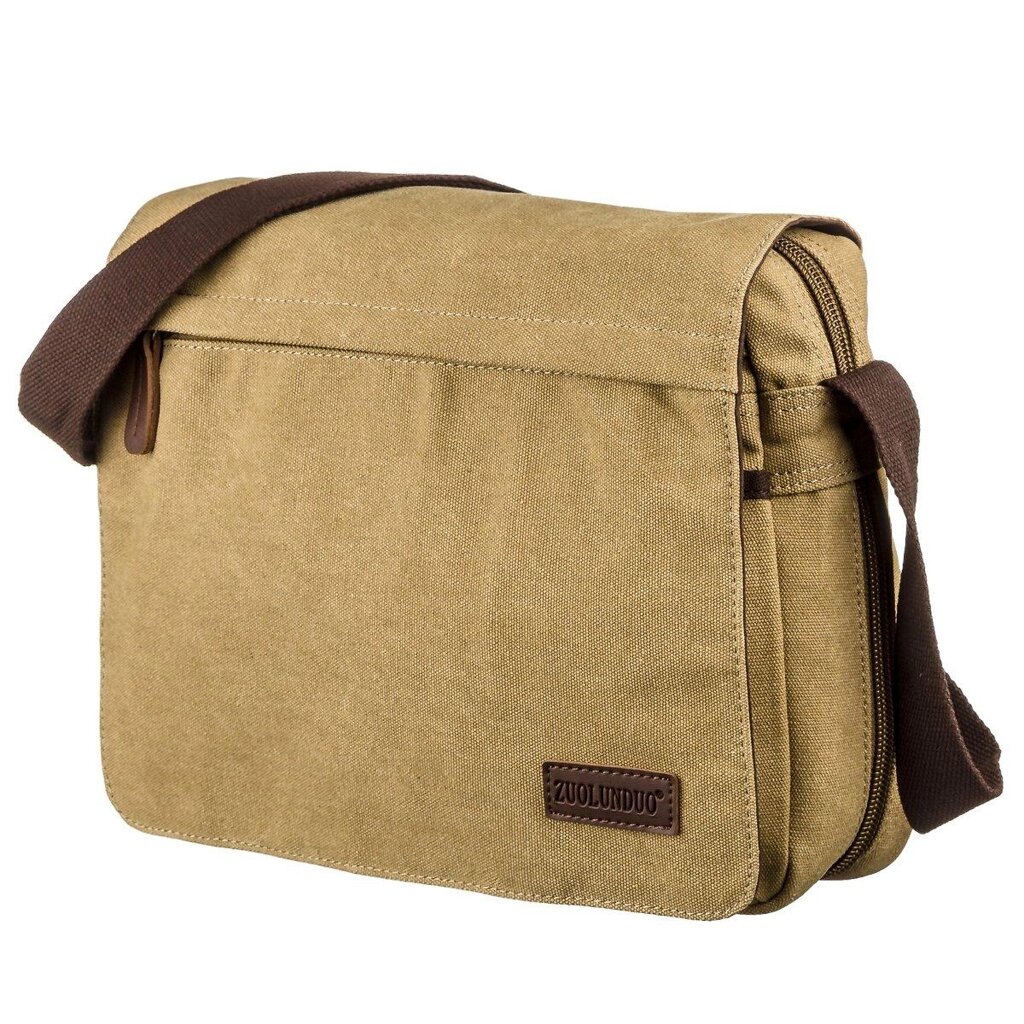 Текстильна сумка для ноутбука 13 дюймів через плече Vintage 20188 Хакі від компанії Універсальний Інтернет-магазин POPULAR - фото 1