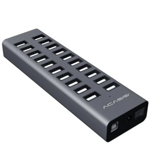 USB hub Acasis H037 на 20 USB портів (Сірий)