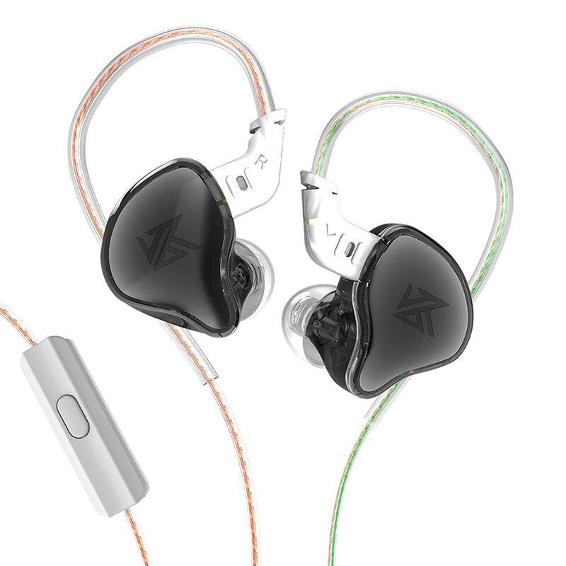 Вакуумні навушники KZ EDC з динамічним драйвером (Чорний) від компанії Універсальний Інтернет-магазин POPULAR - фото 1