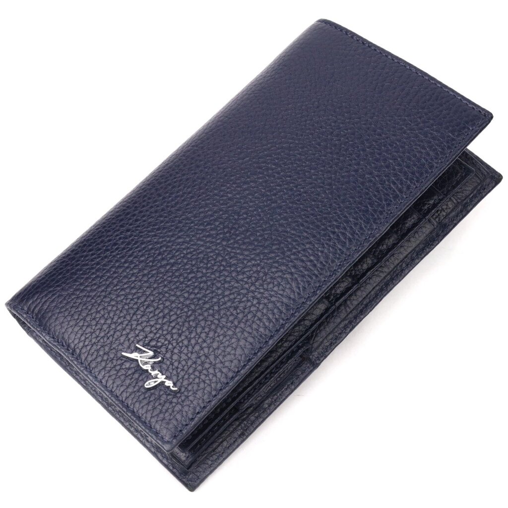 Вертикальний гаманець із натуральної шкіри KARYA 21141 Синій від компанії Універсальний Інтернет-магазин POPULAR - фото 1