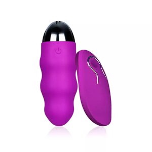 Віброяйце We Love фіолетового кольору з пультом ДУ (USB)