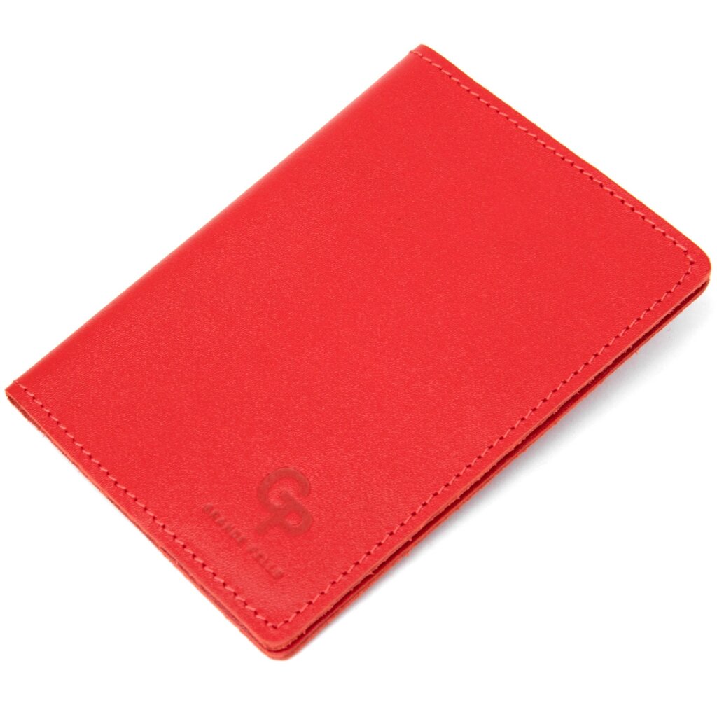 Яскрава обкладинка на паспорт із натуральної шкіри GRANDE PELLE 11484 Червоний від компанії Універсальний Інтернет-магазин POPULAR - фото 1