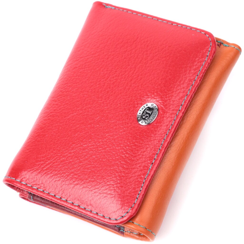Яскравий гаманець для дівчат із натуральної шкіри ST Leather 22498 Різнобарвний від компанії Універсальний Інтернет-магазин POPULAR - фото 1