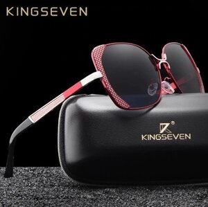 Жіночі сонцезахисні окуляри в класичній оправі з градієнтними лінзами N7011 KINGSEVEN Італія Фіолетовий