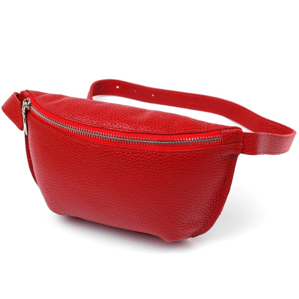 Жіноча шкіряна сумка на пояс Shvigel 16372 Червоний від компанії Універсальний Інтернет-магазин POPULAR - фото 1