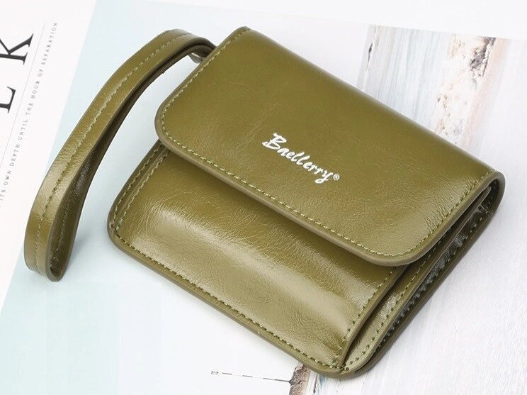 Жіночий гаманець BAELLERRY Young Small шкіряне портмоне на кнопці Зелений (1052) від компанії Універсальний Інтернет-магазин POPULAR - фото 1