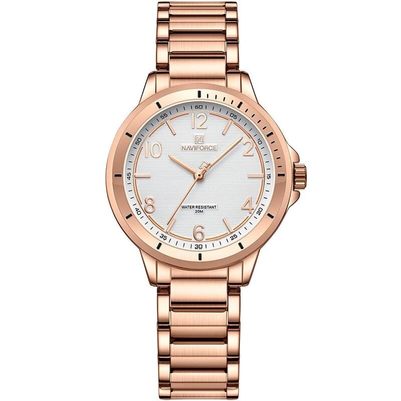 Жіночий наручний годинник Naviforce 5021 (Рожево-золотий) від компанії Універсальний Інтернет-магазин POPULAR - фото 1
