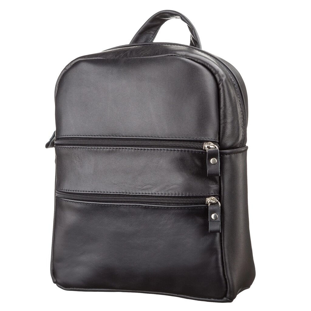 Жіночий рюкзак SHVIGEL 15304 шкіряний Чорний від компанії Універсальний Інтернет-магазин POPULAR - фото 1