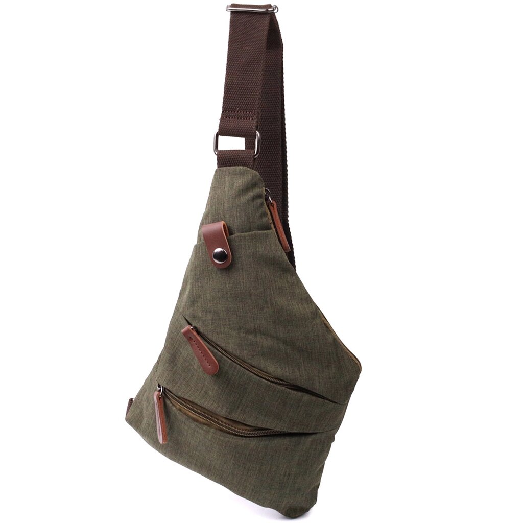 Зручна сумка через плече для чоловіків із текстилю Vintage 22197 Оливковий від компанії Універсальний Інтернет-магазин POPULAR - фото 1