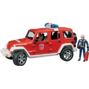 Іграшка позашляховик Jeep Wrangler з Пожежники и мигалками Bruder (02528)