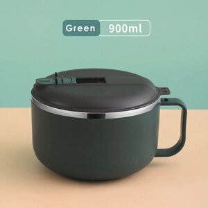 Ланч-бокс для приготування локшини у формі чашки Noodle 900мл Темно-зелений