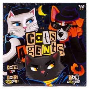 Настільна гра Коти агенти Cats Agents, гра для всієї родини, DANKO TOYS G-CA-01-01U