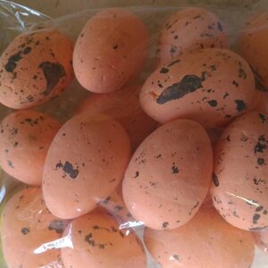 Яйце великоднє перепелине декор 3,5 см памаранчеве