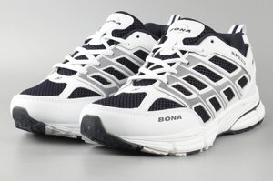 Кросівки чоловічі білі Bona 936A сітка літні Бона Розміри 43 44 46