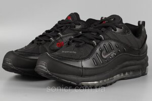 Кросівки чоловічі чорні Air Max Supreme A387-1 Розміри 41 44 46 маломір на розмір