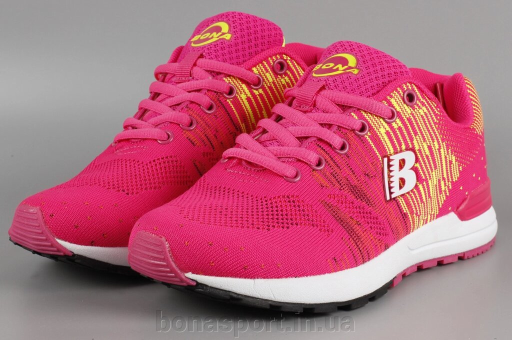 Кросівки унісекс жіночі рожеві Bona 114А Бона сітка літні Розміри 36 - наявність