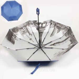 Зонт жіночий складний синій напівавтомат Max komfort